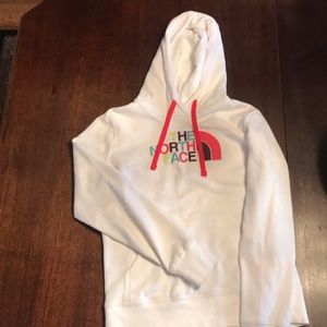 North face white hoodie